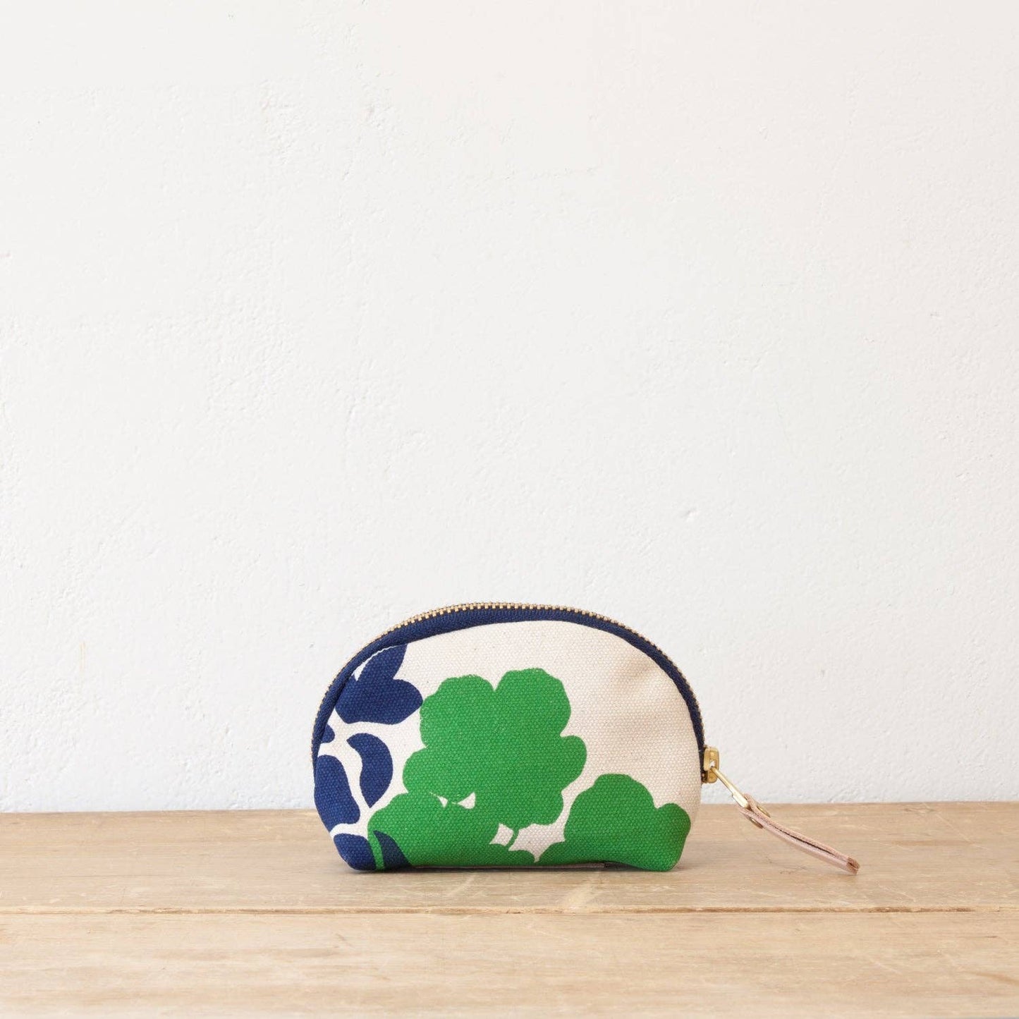 Darlene Small Zip Green & Navy