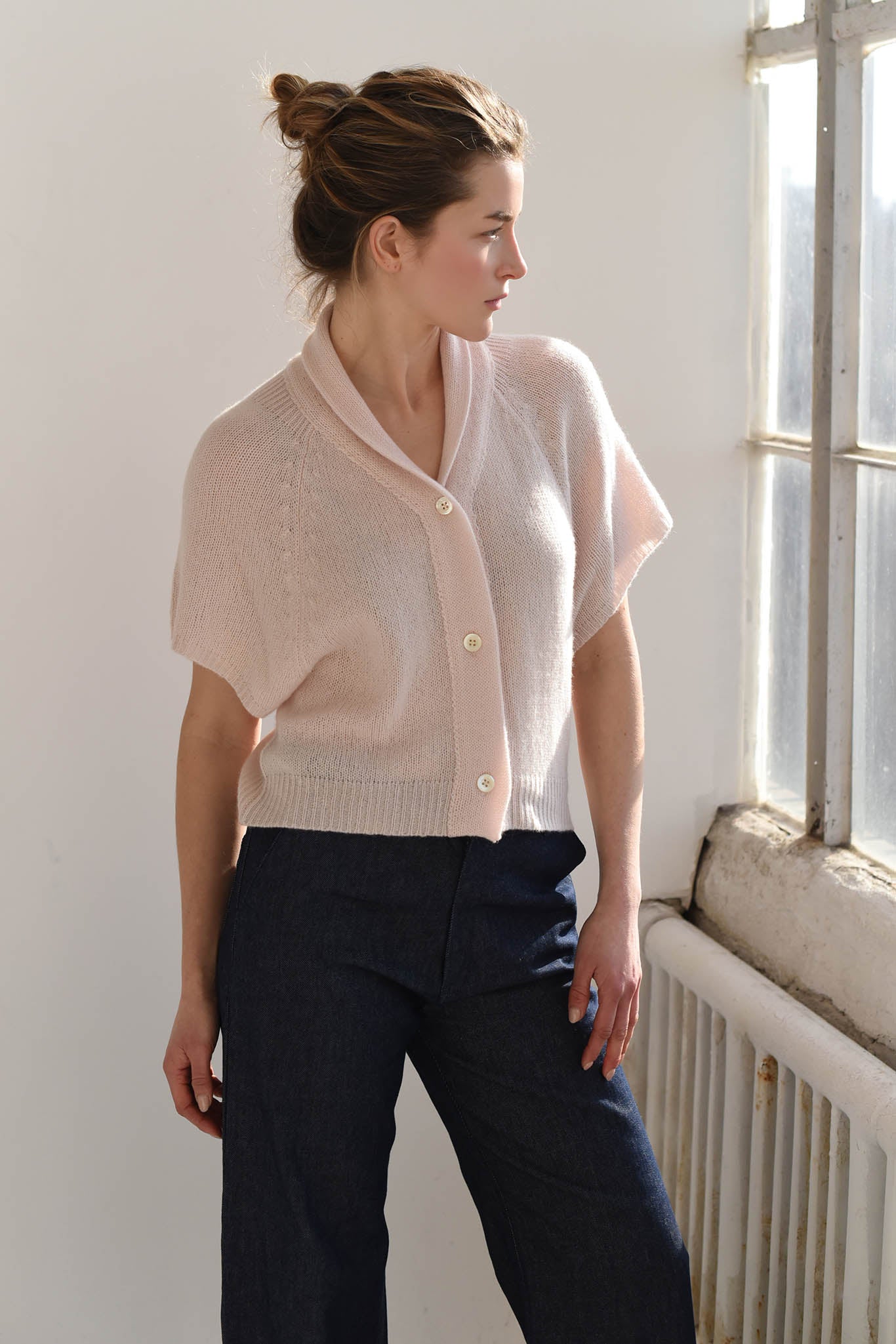 Ilam Cardigan Pink Salt