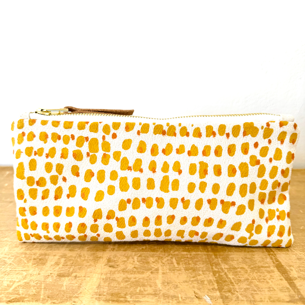 Pencil Bag Double Dot Yellow