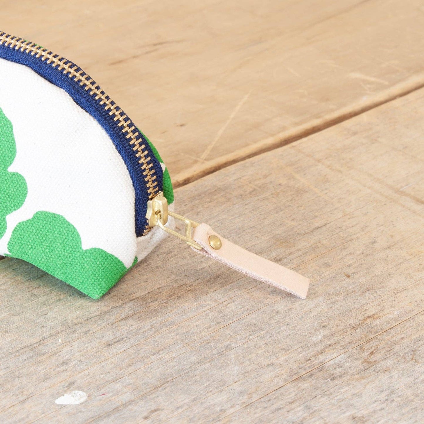 Darlene Small Zip Green & Navy
