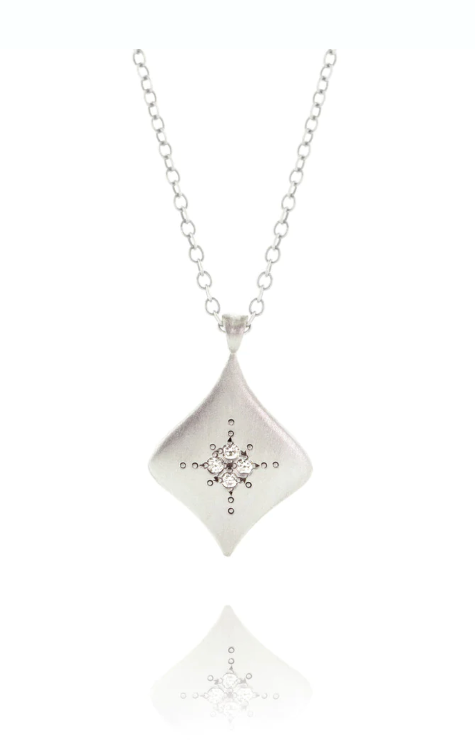 Silver Night Pendant With Diamonds