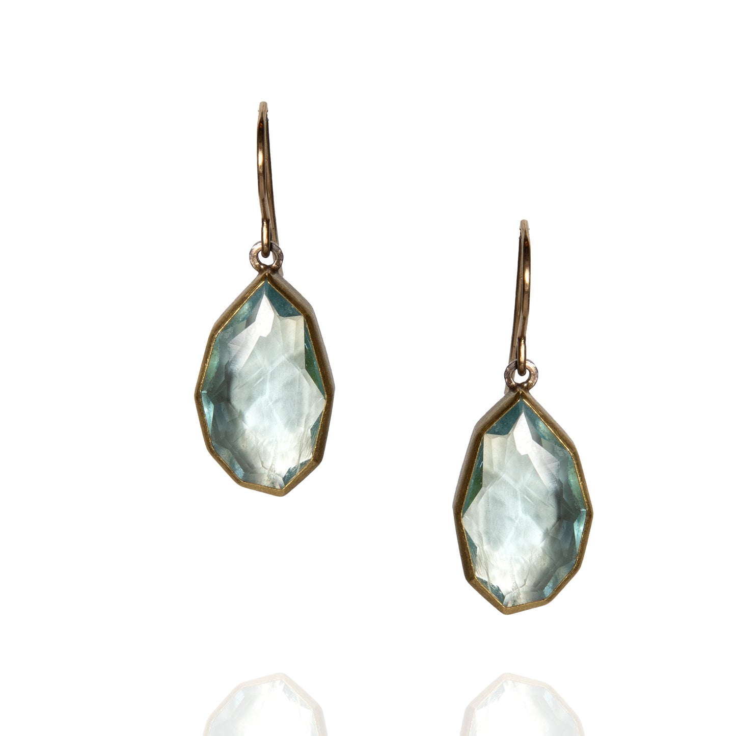 Aquamarine Geometric Earrings