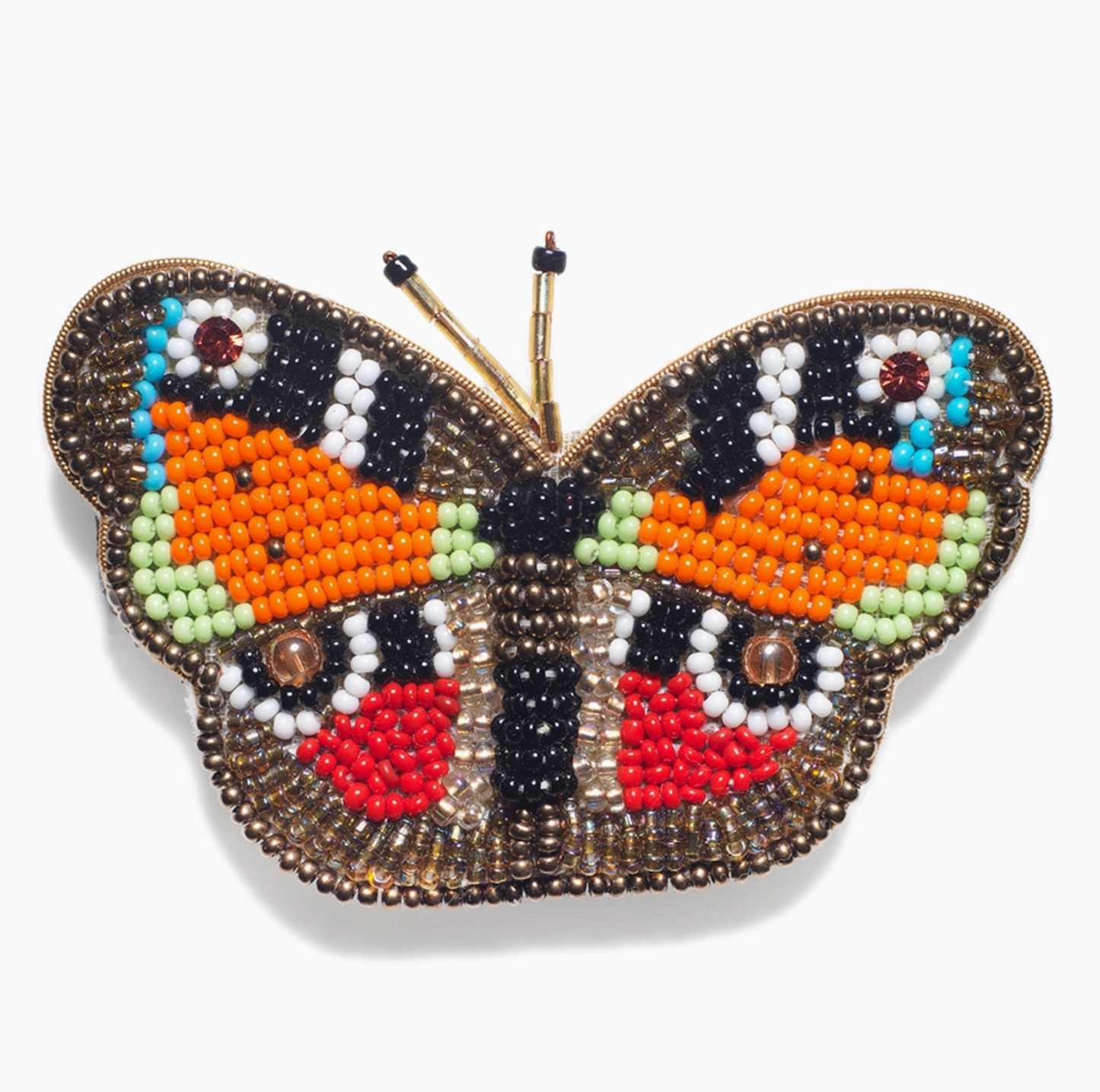 Monarch butterfly Beaded brooch