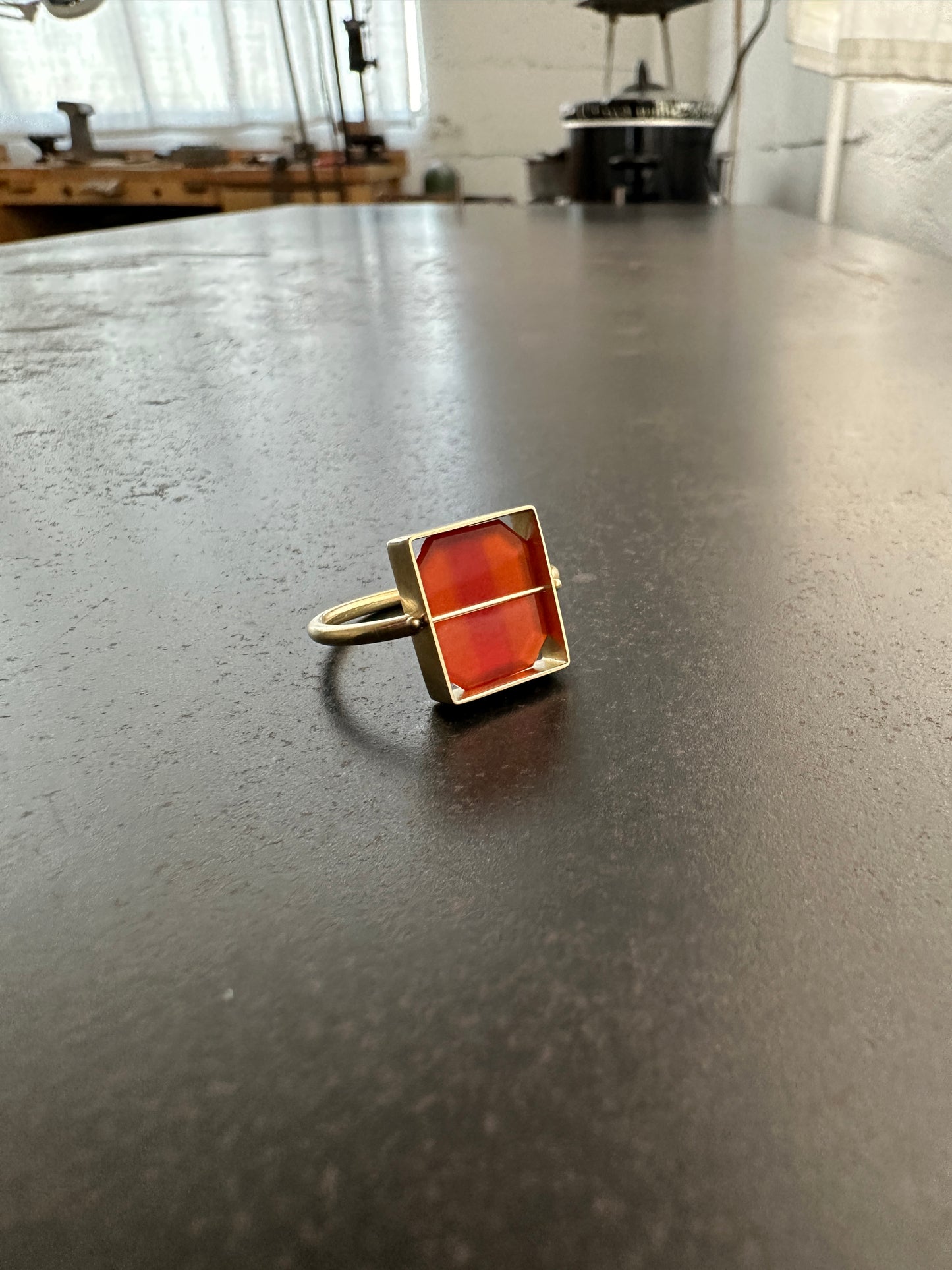 Captured Carnelian Ring