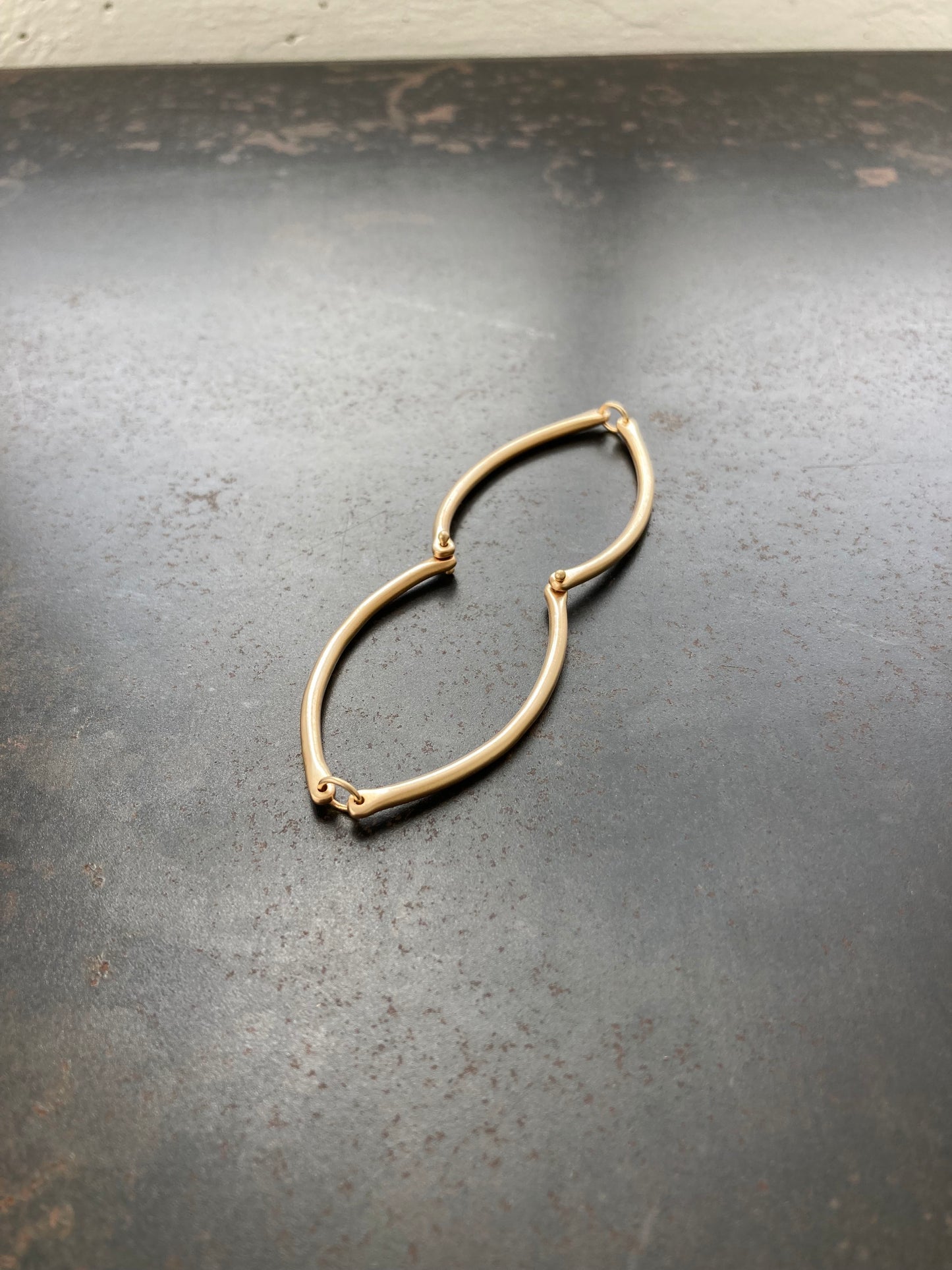 Rivet and Ring Gold Bangle