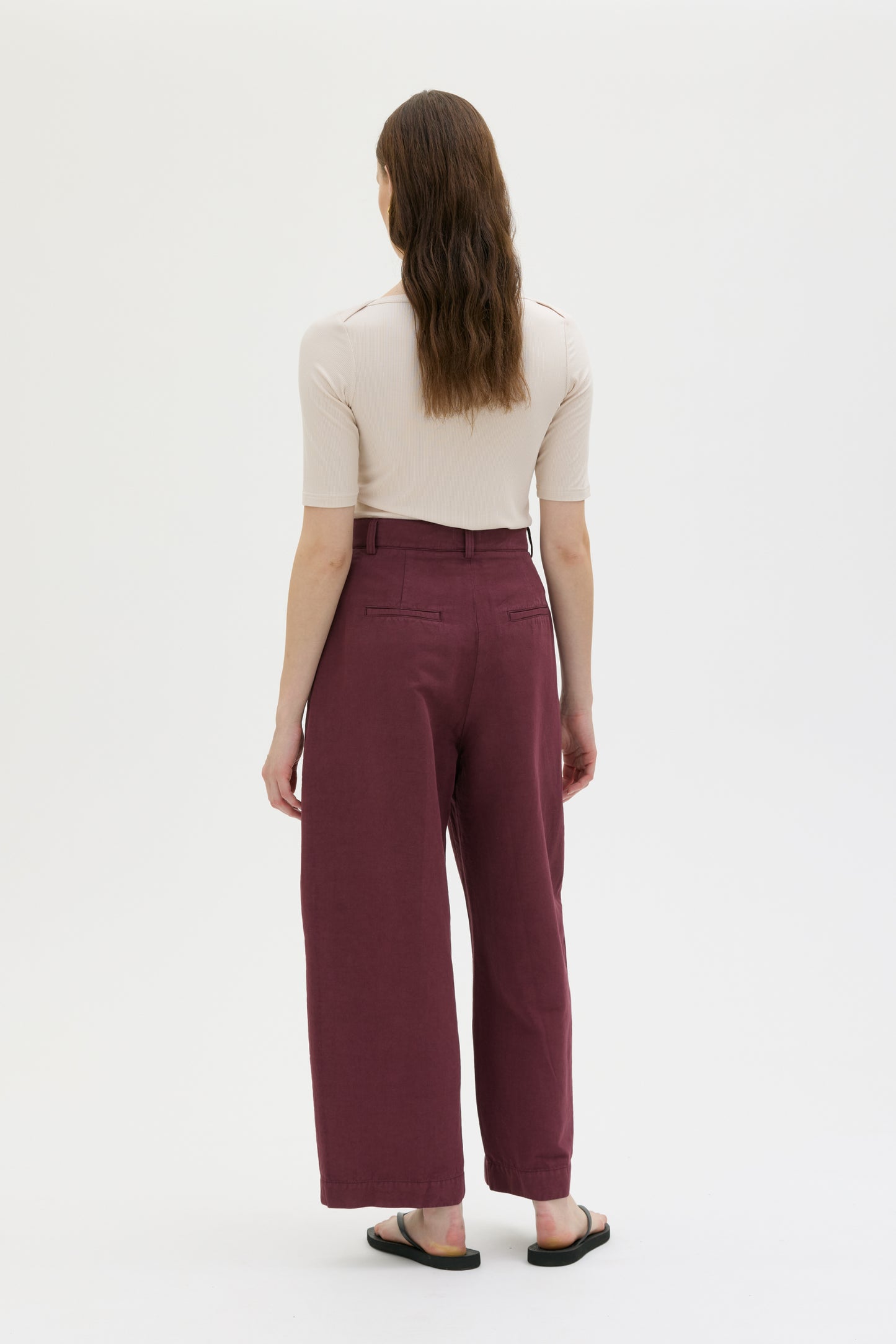 Hisa Organic Cotton Pant Bordeaux