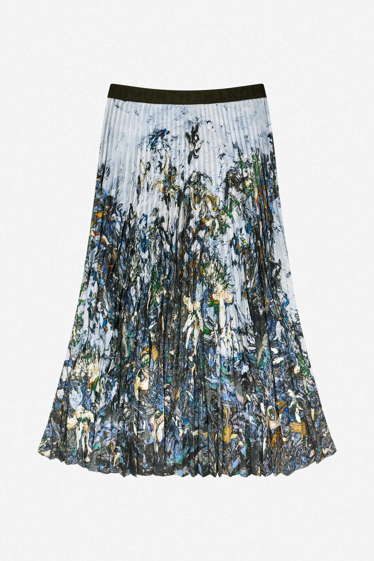 Charming Fine Pleat Print Skirt