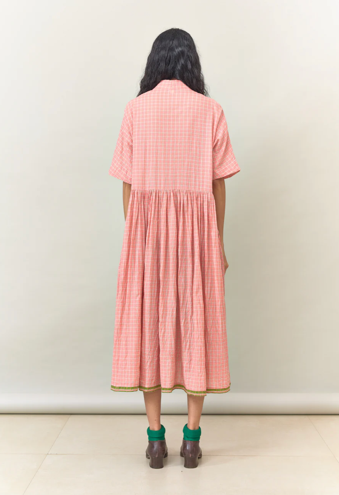 Selene Dress Pink Checks