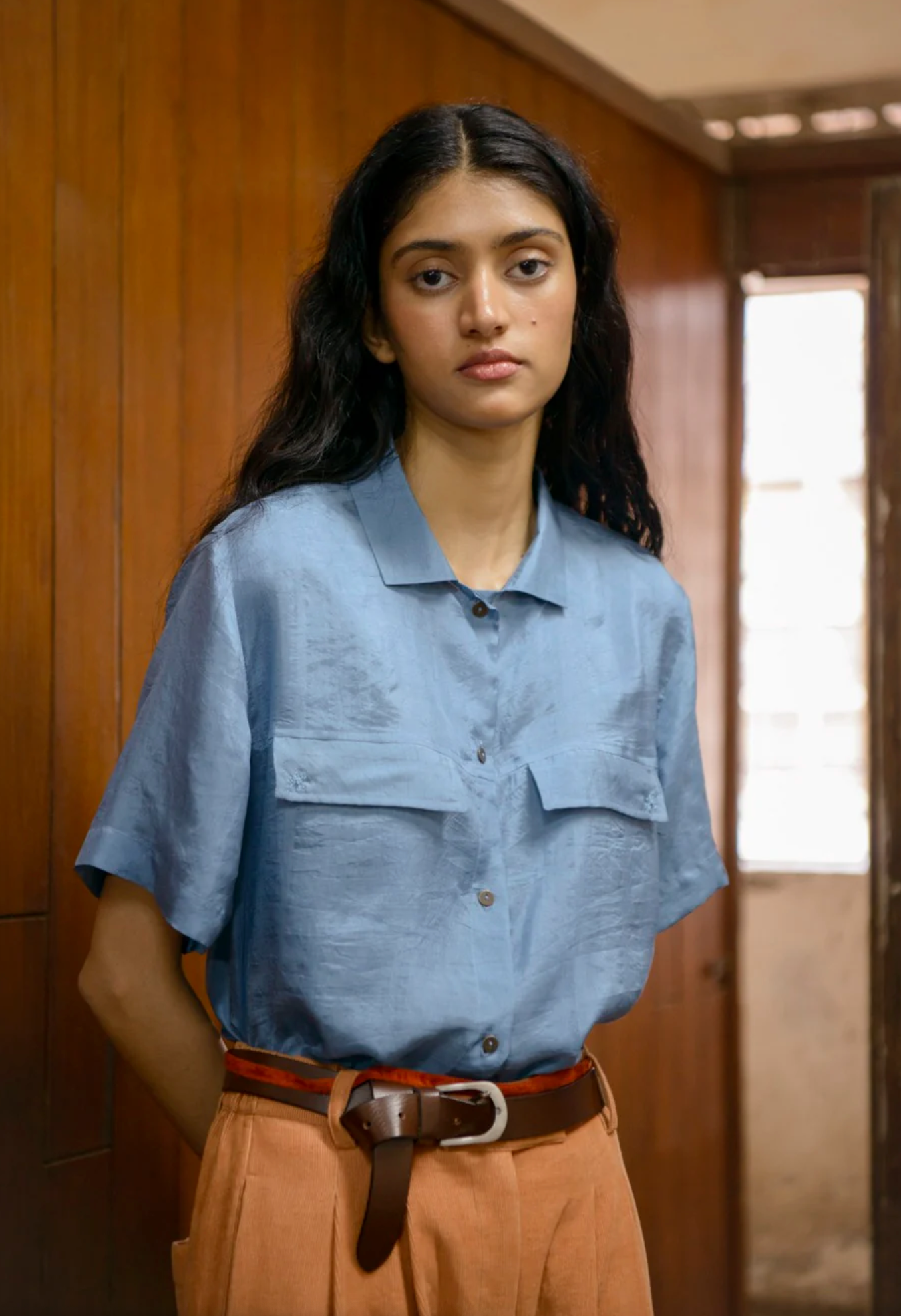 Alfie Shirt Steel Blue