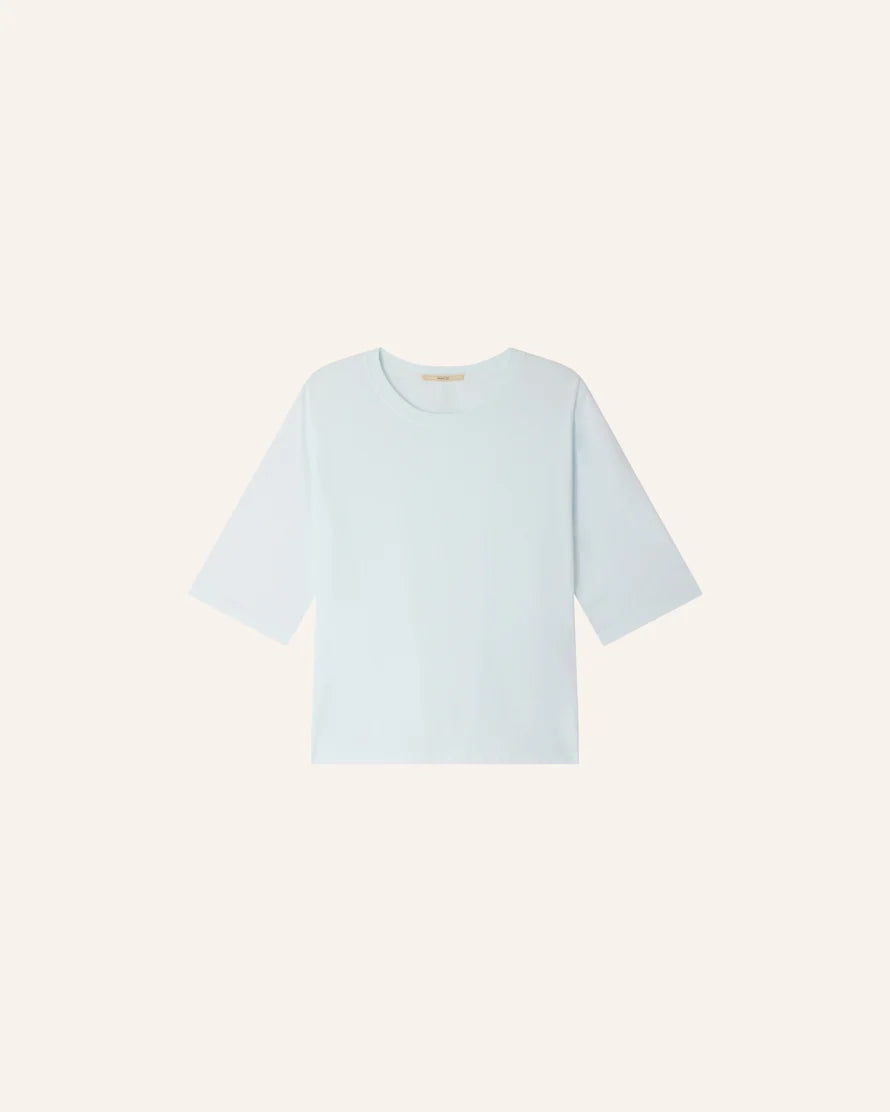 Ice blue T-shirt on a white background