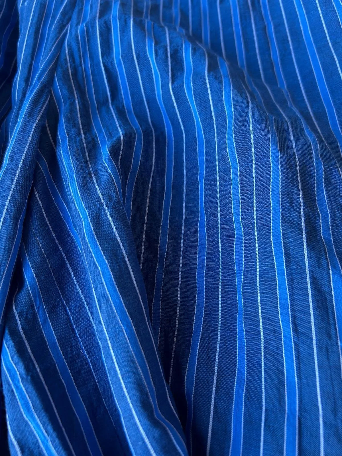 close up of fabric color and stripe