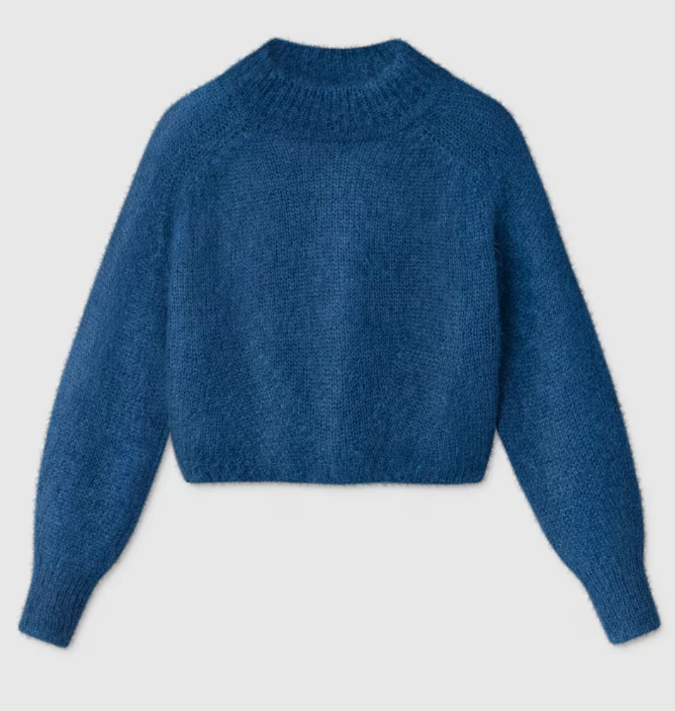 Faye Silk Mohair Sweater Lazuli Blue
