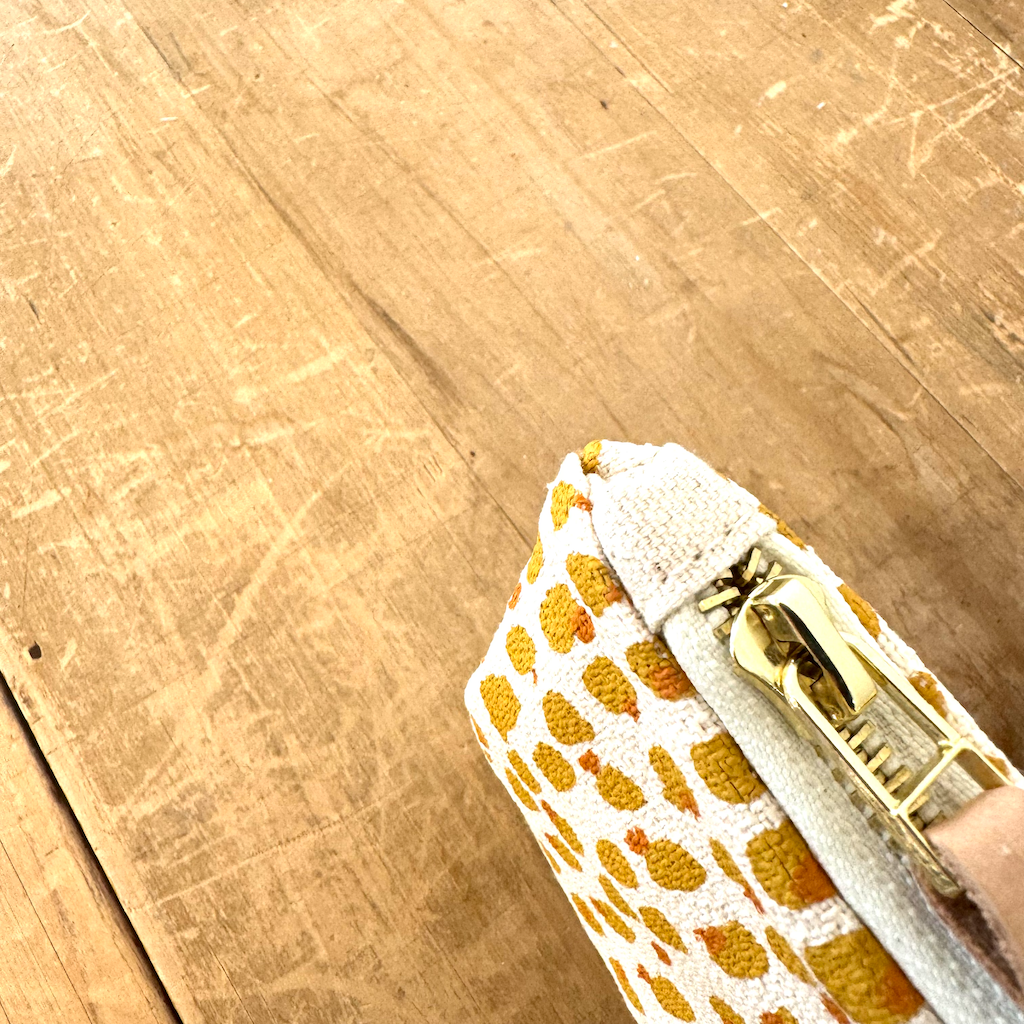 Pencil Pouch Yellow Dot