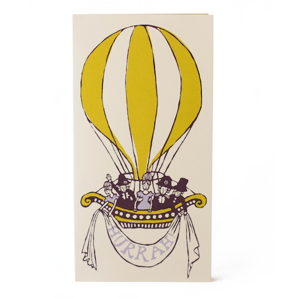 Long Card Hot Air Balloon
