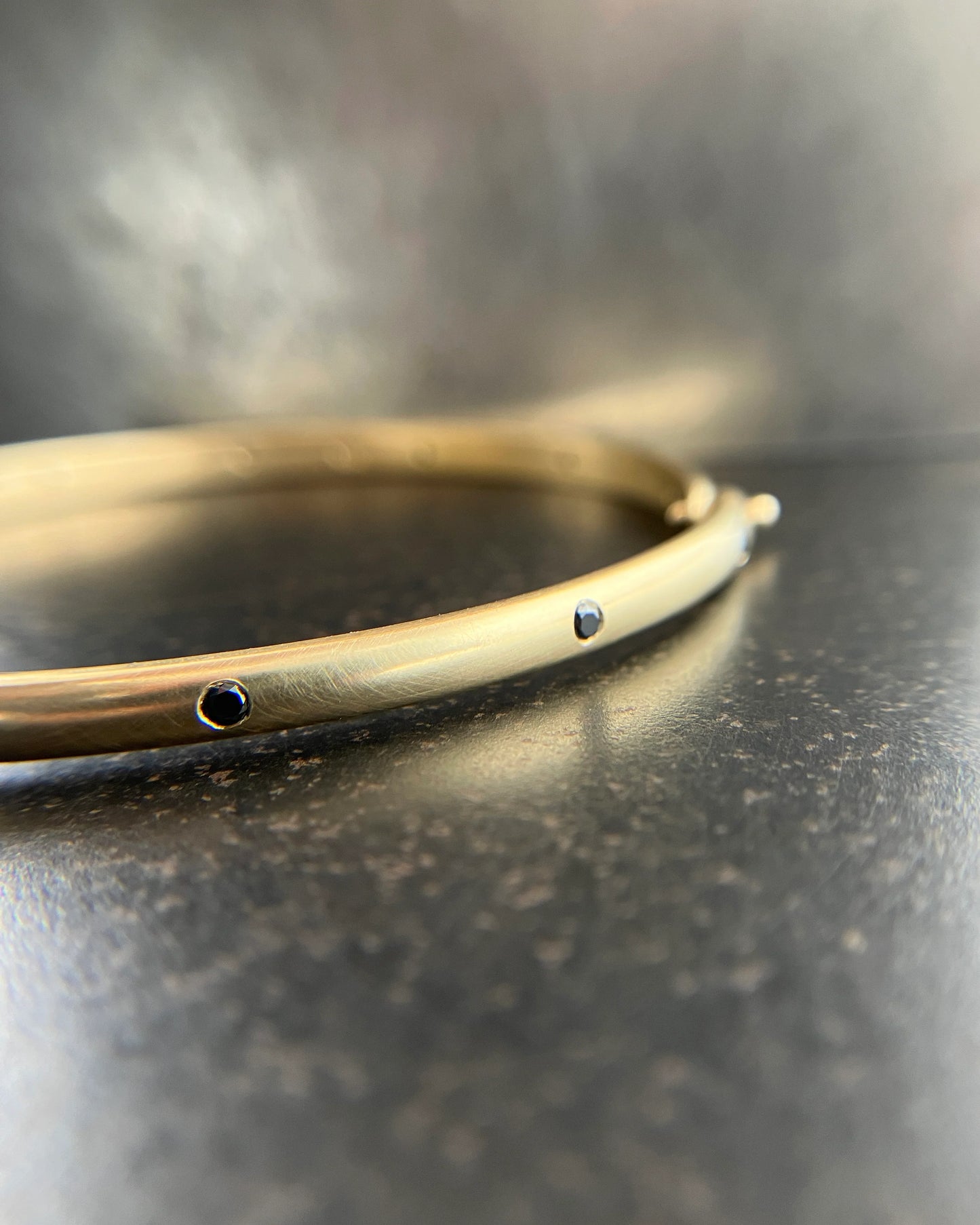 Nesting Bangle with Black Diamonds