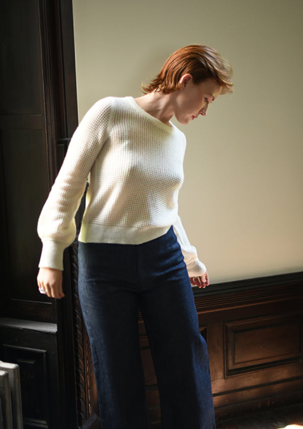 Maria Mesh Pullover Ivory