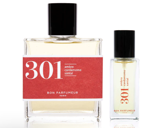 Two bottles of Bon Parfumeur perfume