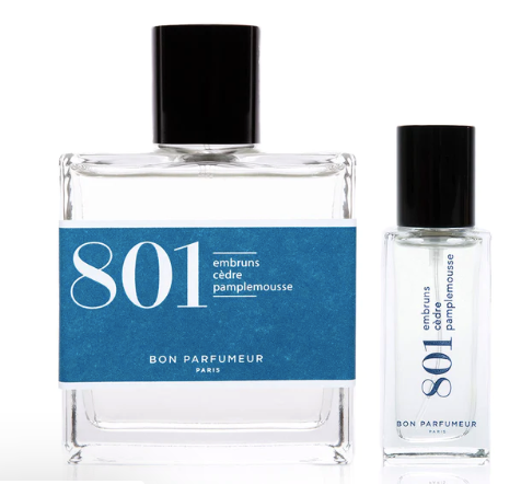 Two bottles of Bon Parfumeur perfume