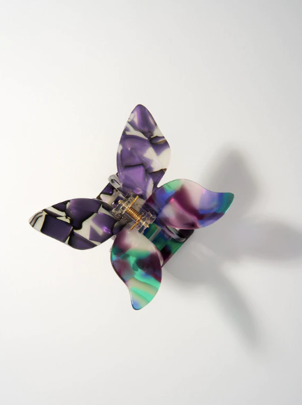 Butterfly Hair Claw in Amethyst