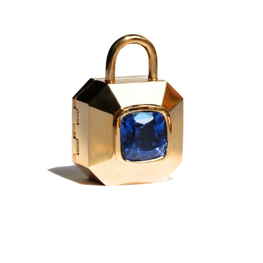 Sapphire Padlock Locket