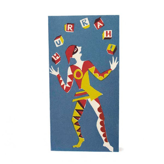 Long Card Juggler Hurrah! Red, Yellow and Blue