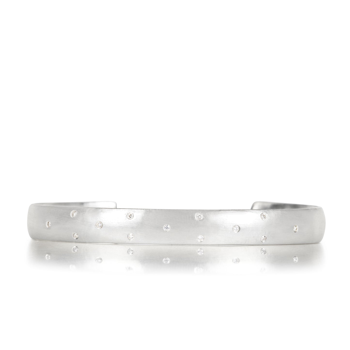 Cayen Sterling Silver Cuff with Diamonds