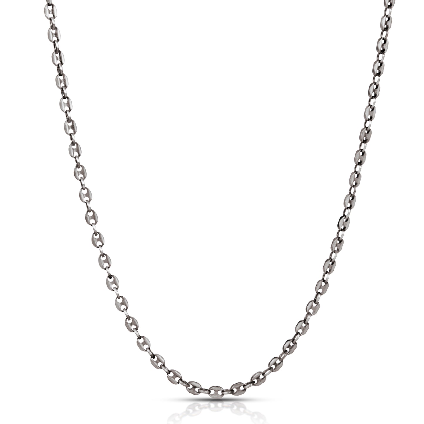 Goji 20" Black Finish Sterling Silver Chain with Gucci Links