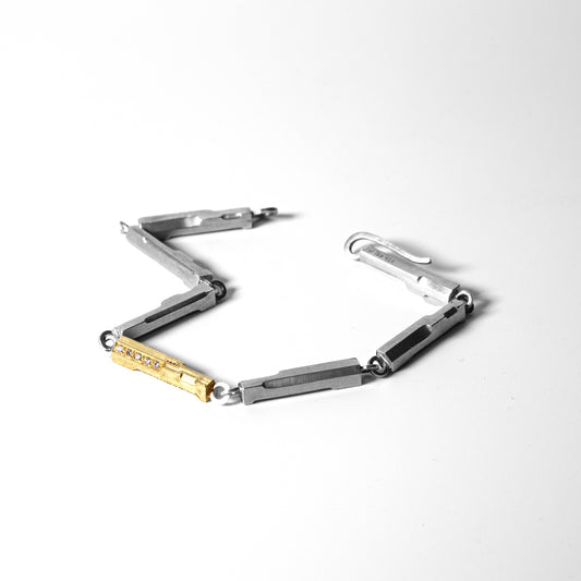 Diamond Carved Bar Bracelet