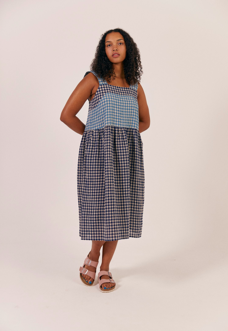 Beau Dress Mixed Check