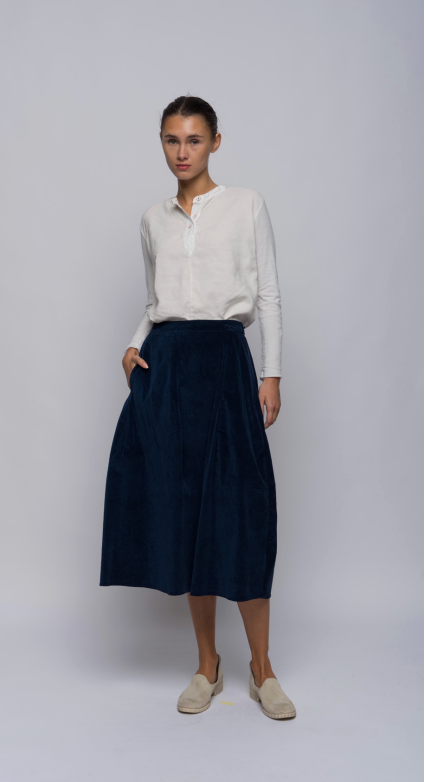 Jara Skirt Ink Velvet