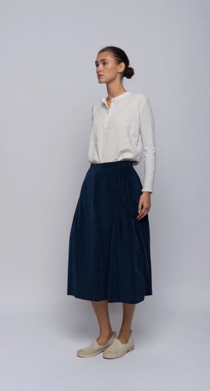 Jara Skirt Ink Velvet