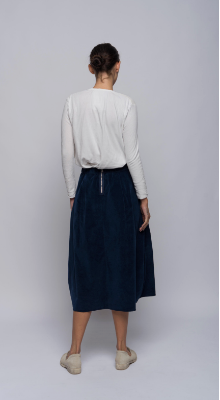 Jara Skirt Ink Velvet