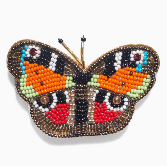 Monarch butterfly Beaded brooch 