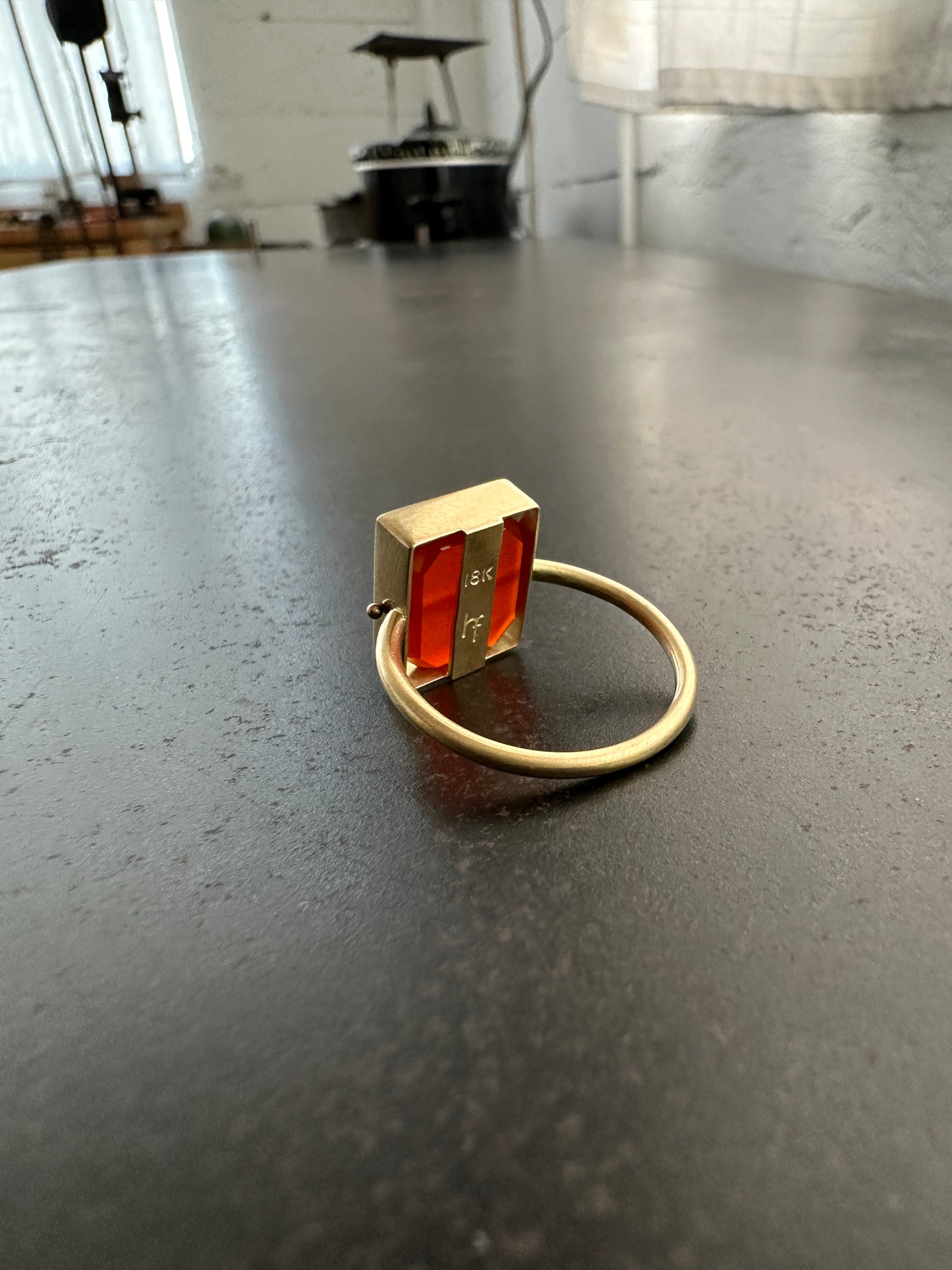 Captured Carnelian Ring
