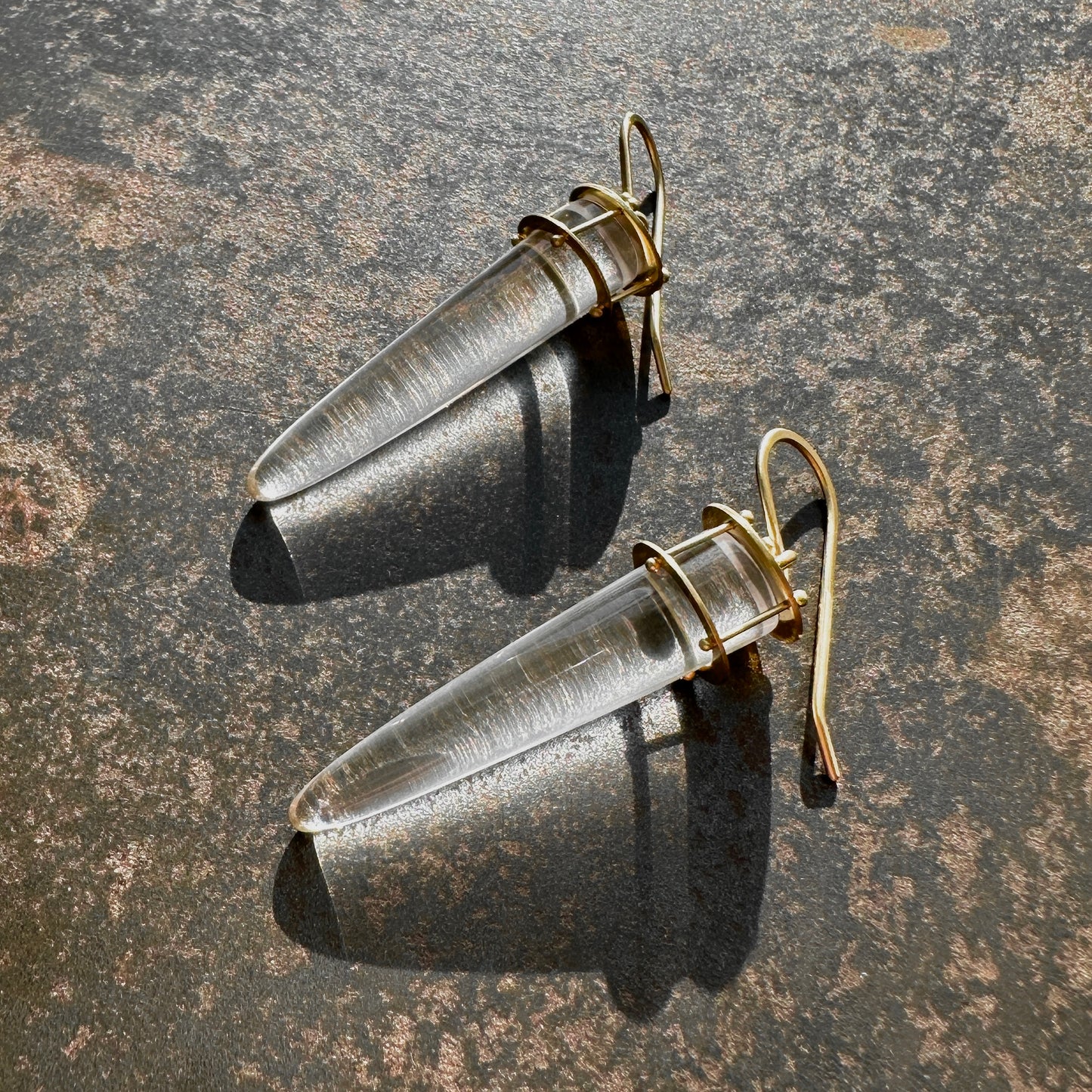 Quartz Torpedo Earrings