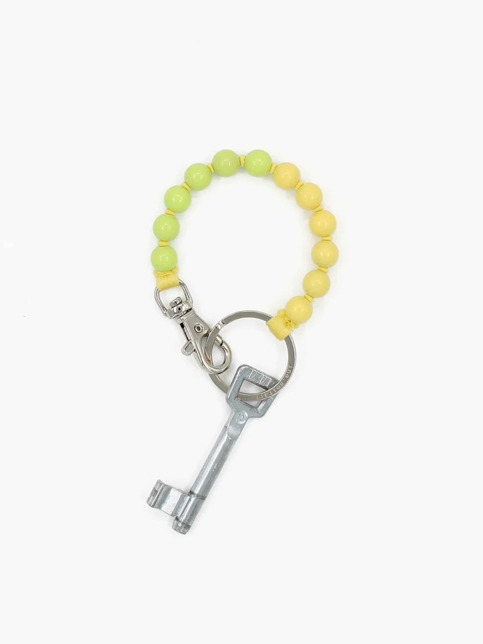 Key Holder with Lime Duo Beads