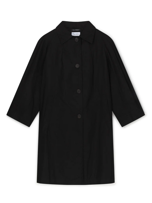 Waxed Cotton Louis Coat Black