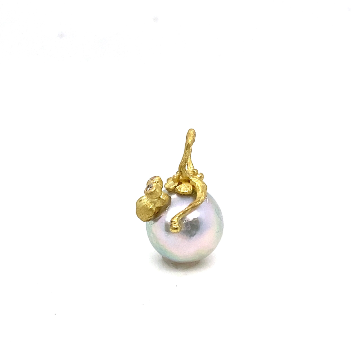 Akoya Pearl and Diamond Pendant