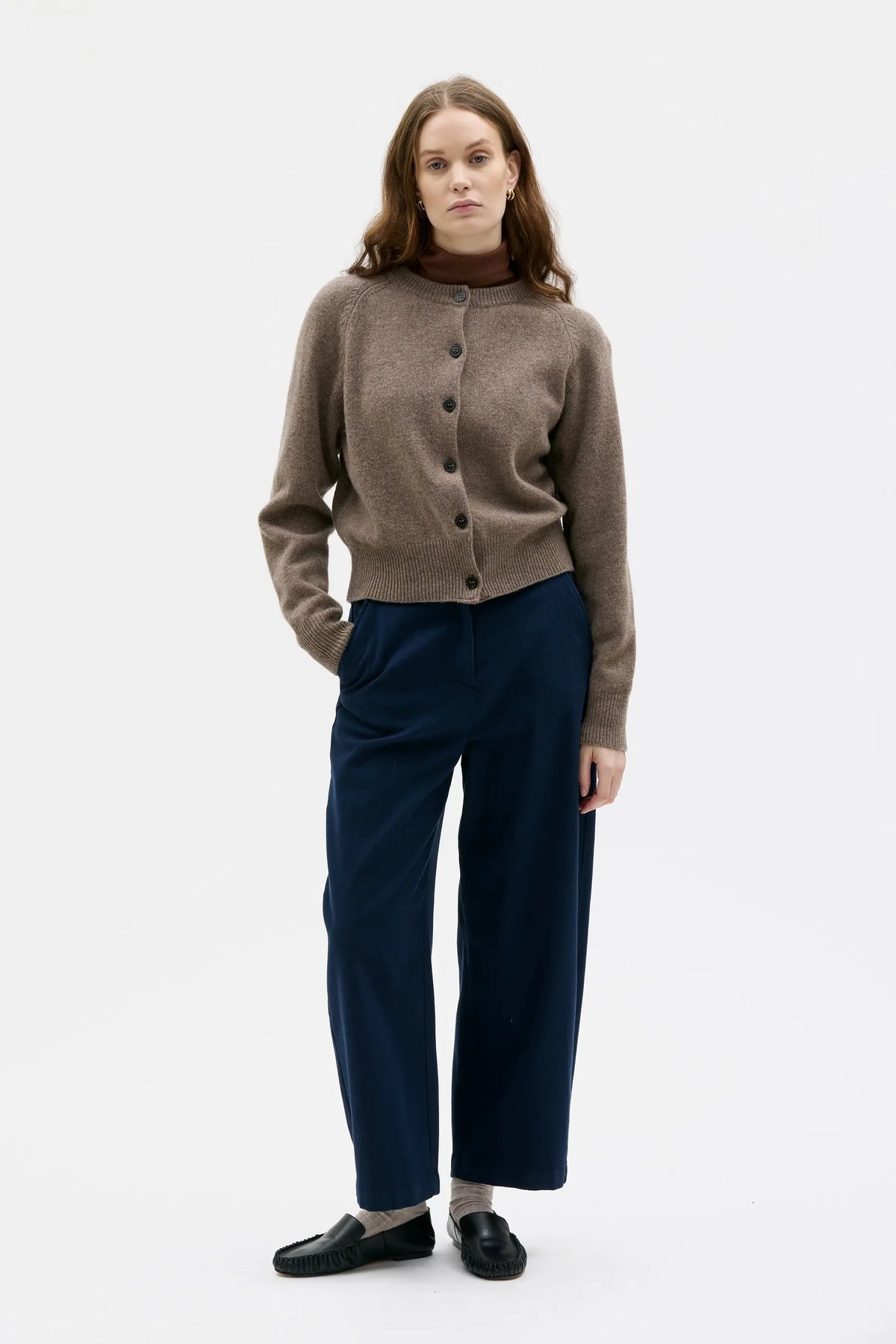 Kio Cardigan Taupe Melange