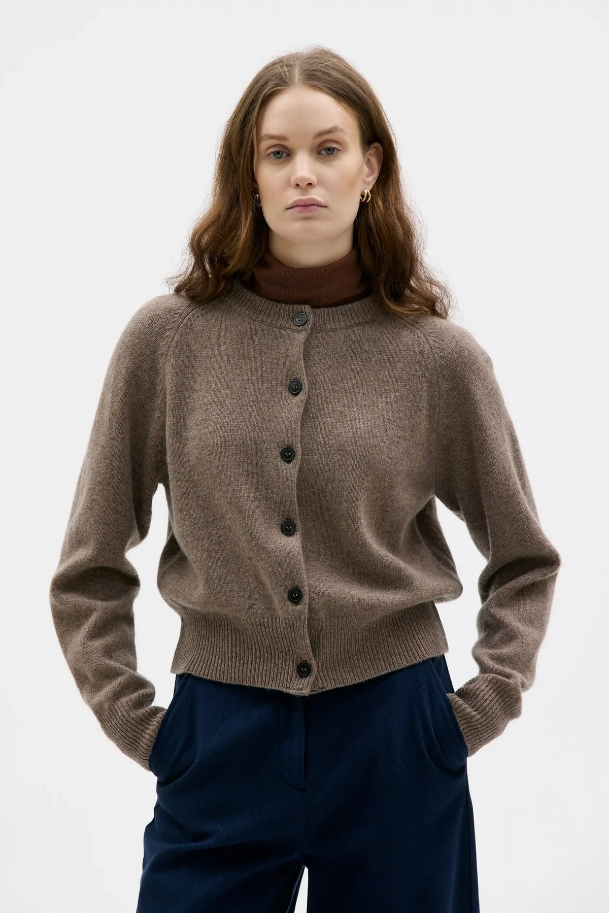 Kio Cardigan Taupe Melange