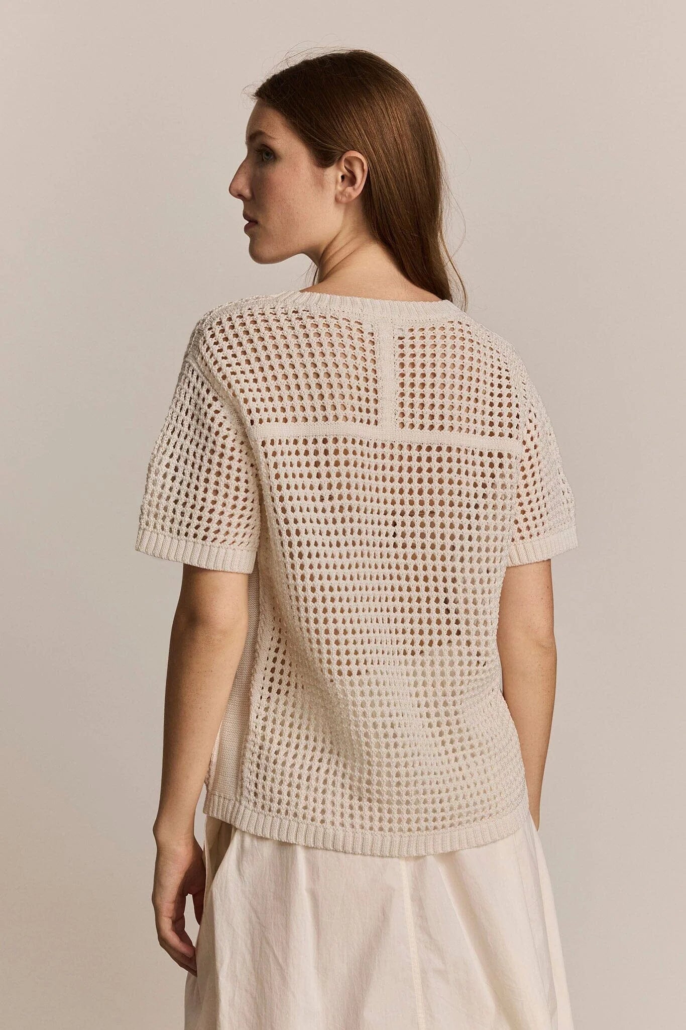 Jacob Mesh Tee Ivory