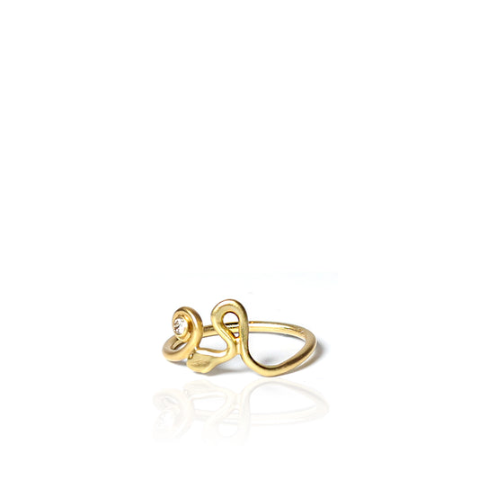 Small Snake Ring with Diamond