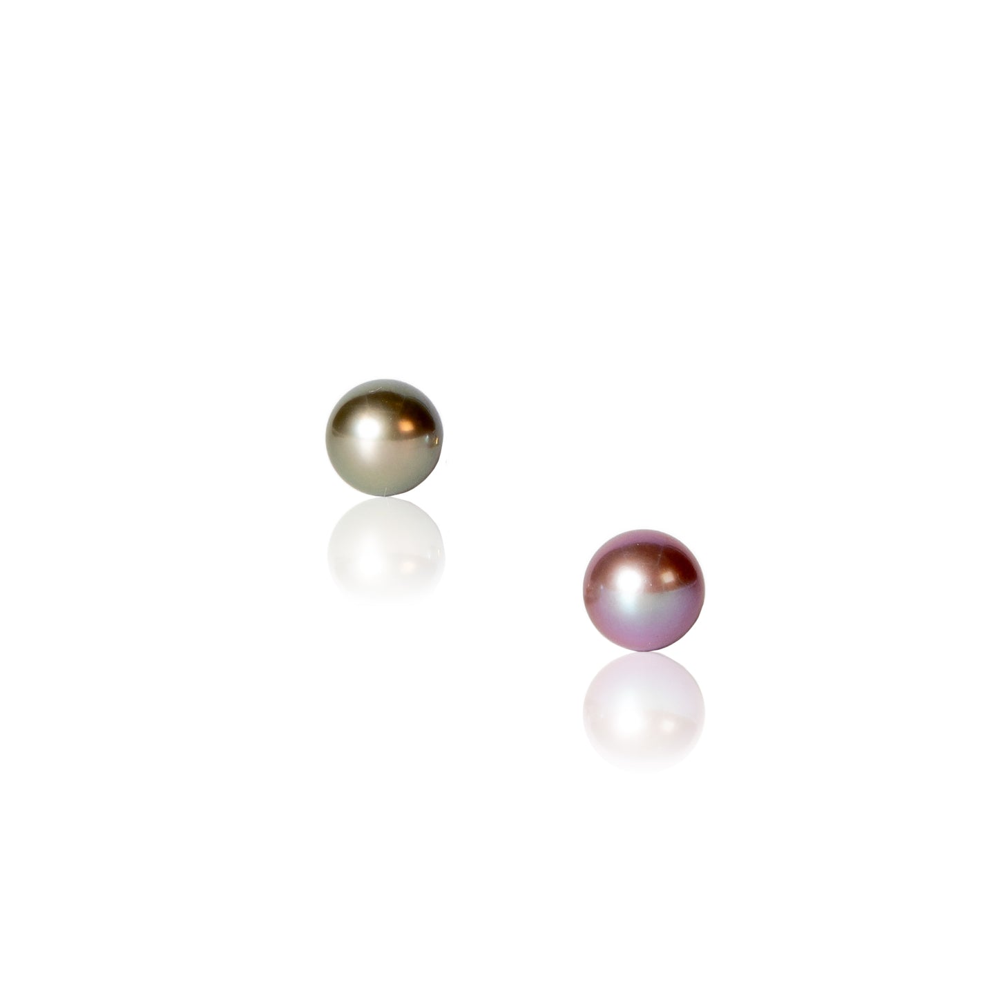 Bi-color Tahitian Pearl Ear Studs