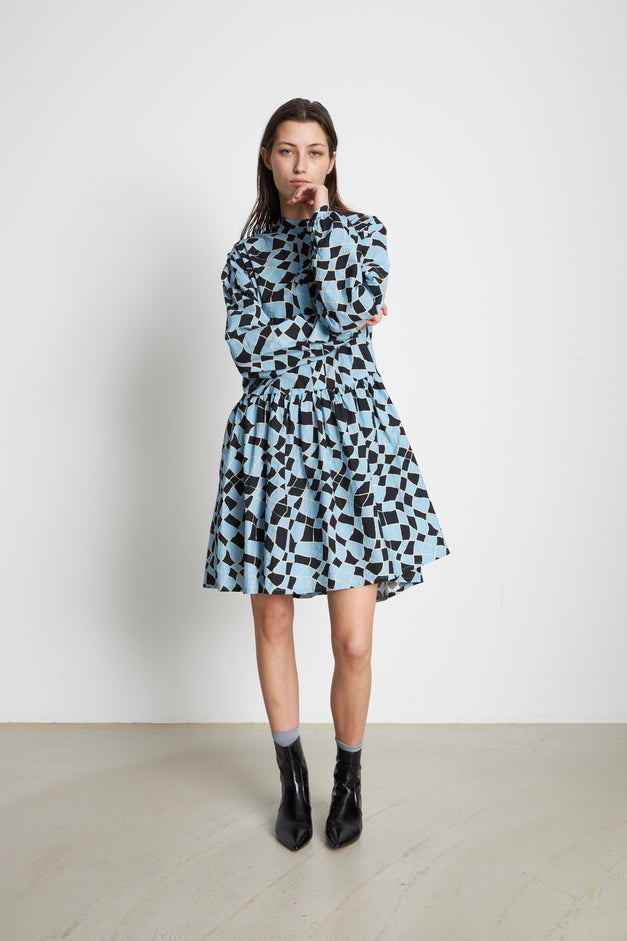 Marabella Mini Dress with Dowe Print
