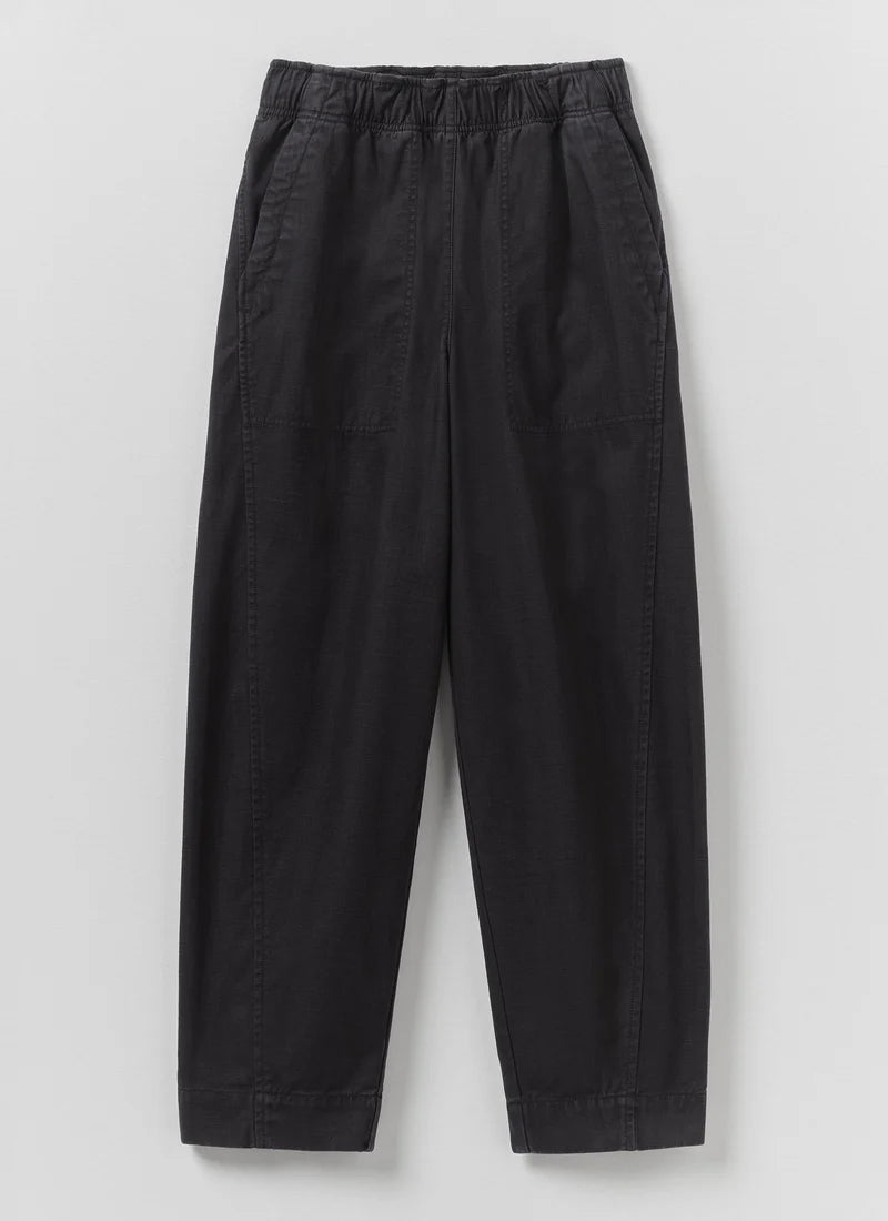Cotton Twill Pull On Pants Blue Black