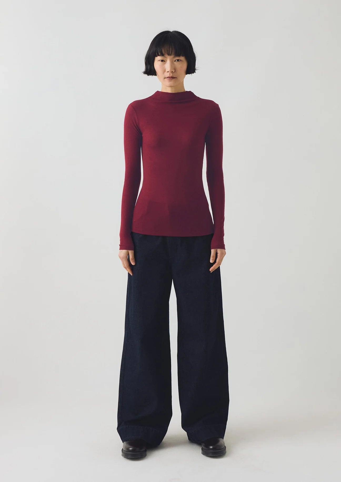 Aster High Neck Long Sleeve Tee