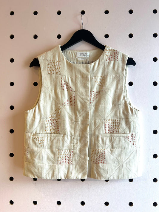 Patchwork Kantha Stitch Cotton Vest