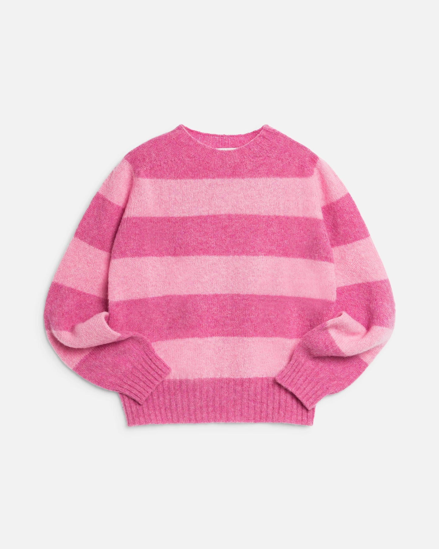 Jets Stripe Crew Neck Knit Pink Stripe