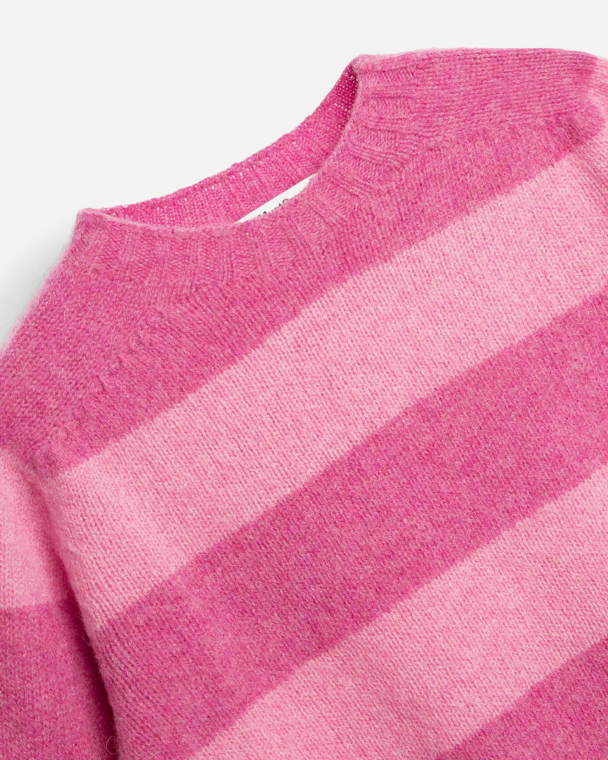 Jets Stripe Crew Neck Knit Pink Stripe