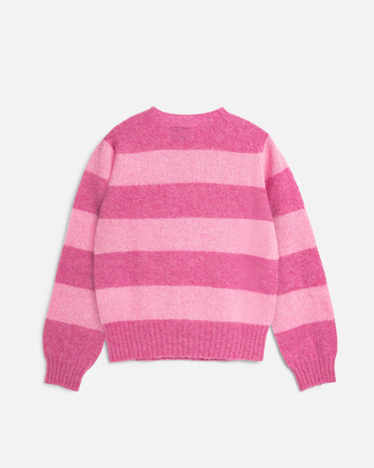 Jets Stripe Crew Neck Knit Pink Stripe
